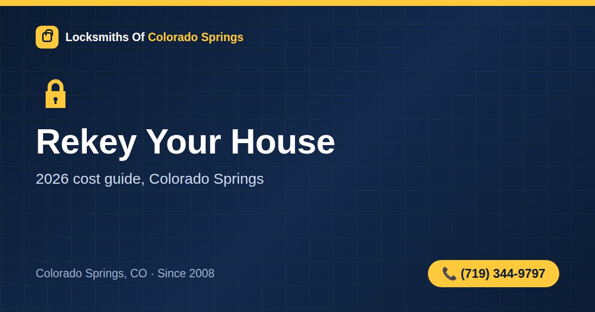 How Much Does It Cost to Rekey a House in Colorado Springs? (2026 Price Guide)
