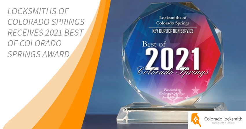 Locksmiths of Colorado Springs Receives 2021 Best of Colorado Springs Award